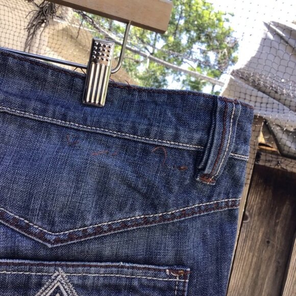 Vintage y2k Antik denim jeans men’s 38 western boot cut embroidered blue baggy - Picture 4 of 10